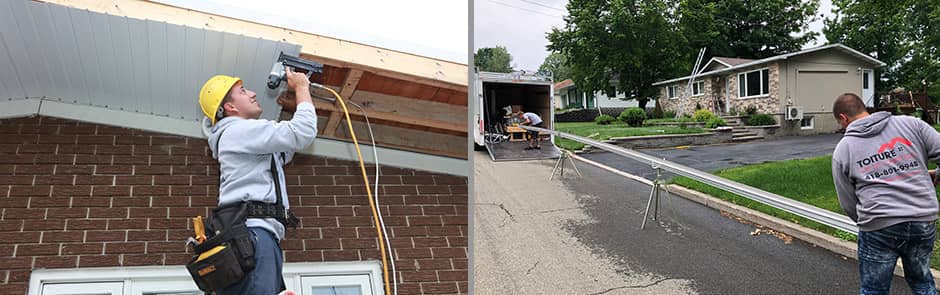 Soffit installation in Sainte-Foy